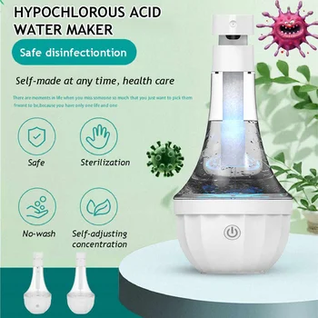 

5W 160ML Smart Mechanical Hypochlorous Acid Water Generator Making Machine Portable Disinfection Sprayer Air Purifiers White