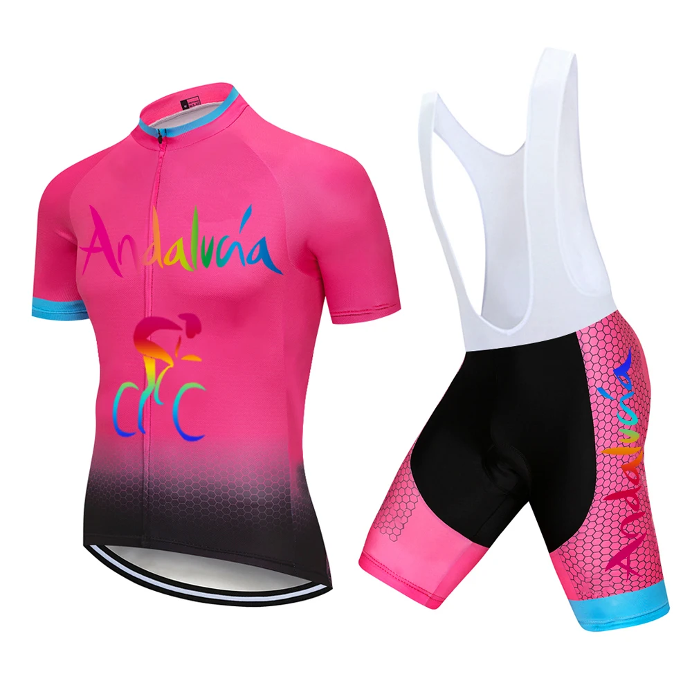 Andalucia Camouflage Team Summer Bike Cycling Jersey Sets Men Bike Clothes Wear Bib Shorts Breathable 20D GEL Pad cycling jersey cycling suit cycling jersey set