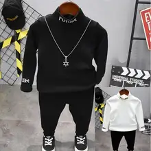 Детская одежда для мальчиков весенне-Осенние футболки для маленьких мальчиков+ штаны, комплект одежды из 2 предметов комплект одежды для маленьких мальчиков 2-6 лет