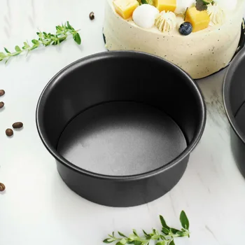 

6inch Round Baking Pans Dish Mousse Cake Mold Non-stick Removable Base Tray For Bread Loaf Pate Toast Cakes Quiche