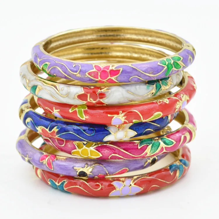 

Cloisonne Bracelet Jewelry National Wind Women's Enamel Accessories Adjustable Spring Chinese-style Creative Souvenirs Hand Jewe