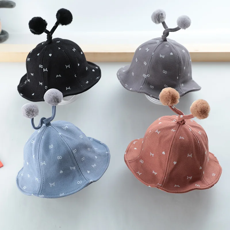 

Baby Hat Spring, Autumn And Winter CHILDREN'S Bucket Hat 0-1-Year-Old 2 BOY'S Girls Fashion Fashion Infant Topee Cute