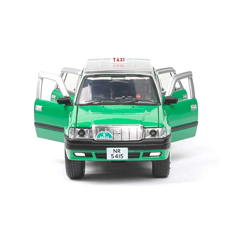 

1/32 Scale Classic 90s Taxi Diecast Model Alloy Miniature Toy Car Metal Casting Light Sound Car Toys For Collection Kids Gift