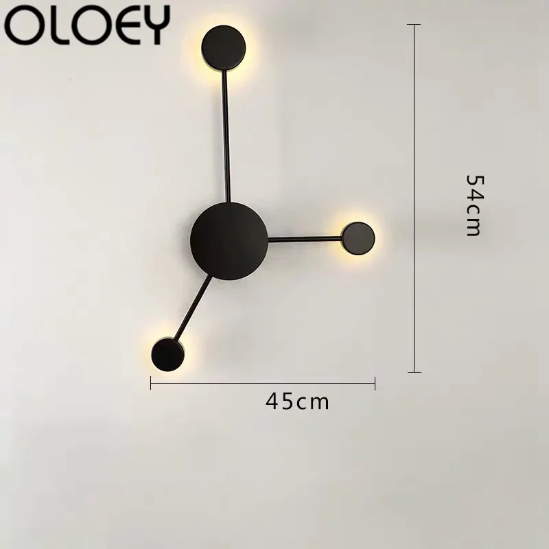 3 lights Скандинавский светодиодный настенный светильник, креативный настенный светильник 220 В, светодиодный светильник для гостиной, спальни, прикроватные лестницы, настенные украшения, новые - Цвет абажура: 3 lights
