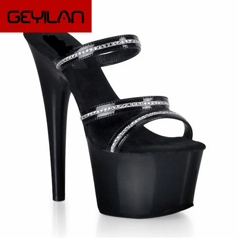 

17 cm high heels, Hong Kong and Taiwan star performance with high heels out sandals T stage appeal ms cool Dance Shoes