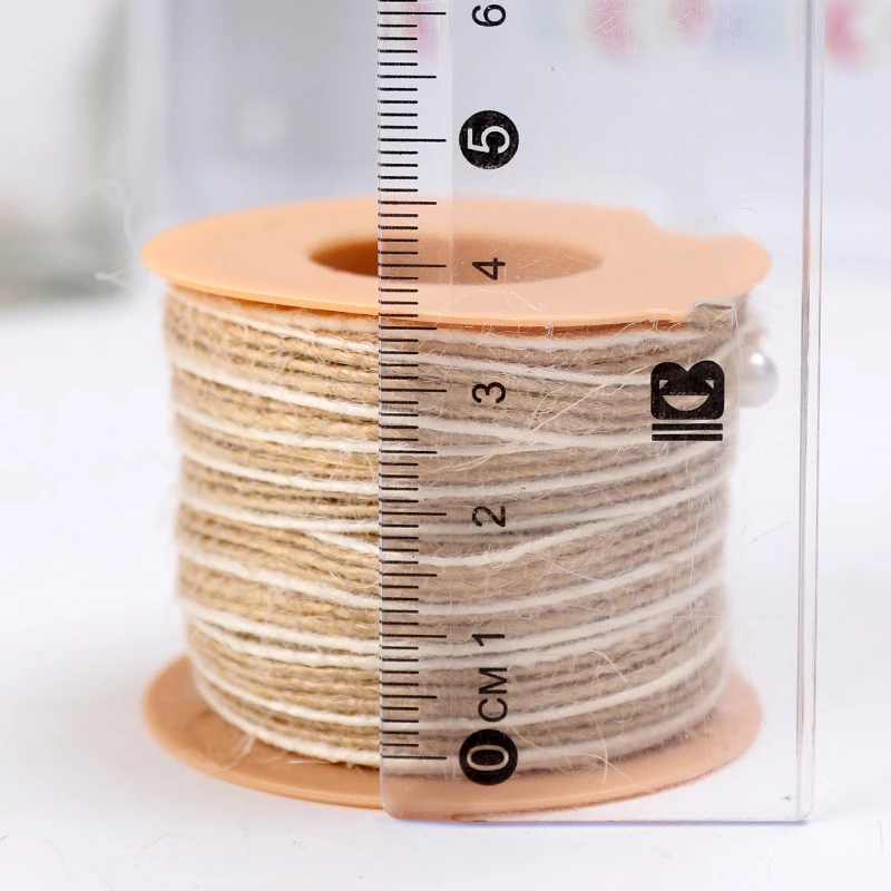 Natural Vintage Jute Burlap Hessian Ribbon With Lace 10M/Roll Rustic Wedding Decoration Party DIY Craft Christmas Gift Packaging