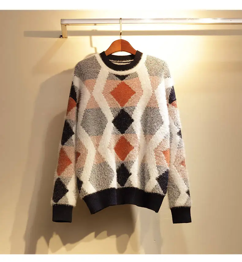 Sweaters Зимний женский свитер, комплект из 2 предметов, милый корейский комплект одежды, вязаный Топ, мини-юбка, комплект из 2 предметов - Цвет: Sweaters