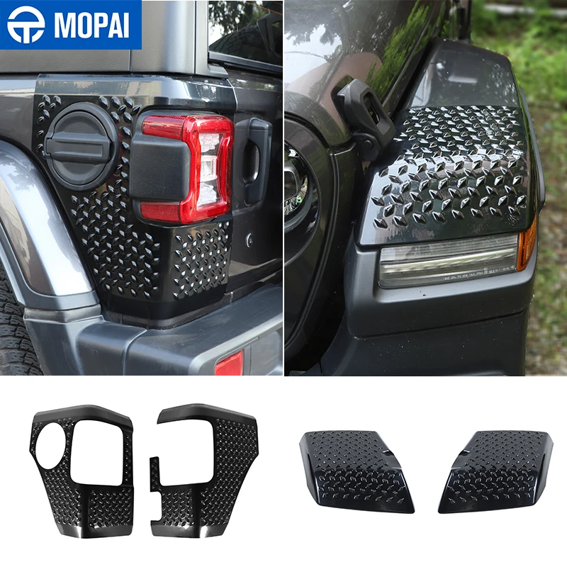 MOPAI Car Stickers for Jeep Wrangler JL Car Rear Taillight Tail Light Lamp Guard Cover for Jeep Wrangler JL 2018+ Accessories