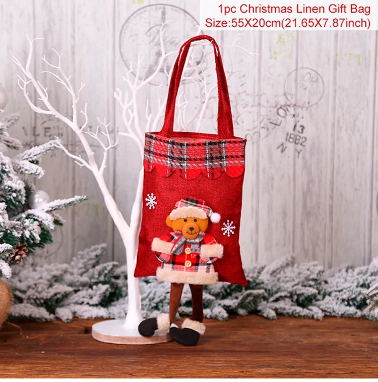 Рождественские подарочные пакеты Рождественские Сумки для конфет Noel Рождественские украшения для дома НОВОГОДНИЕ - Цвет: Candy Bag 4