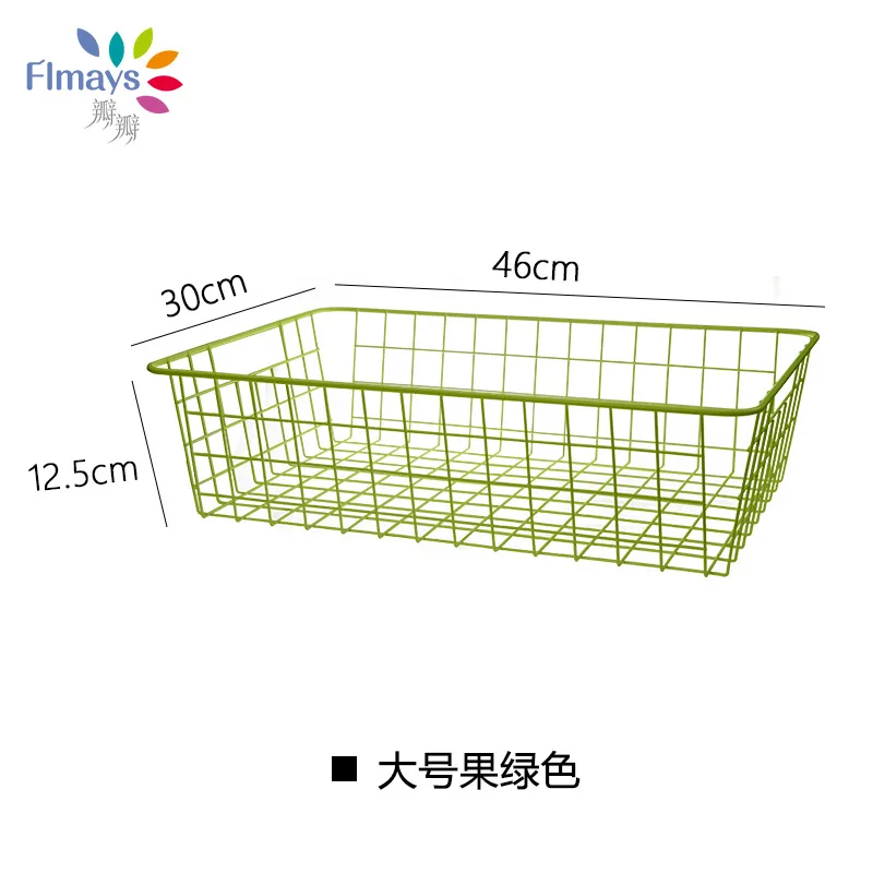 Japanese Style Iron Art Storage Basket Home Fruit Vegetable Baskets Succulent Storage Basket Kitchen Storage Basket Manufacturer