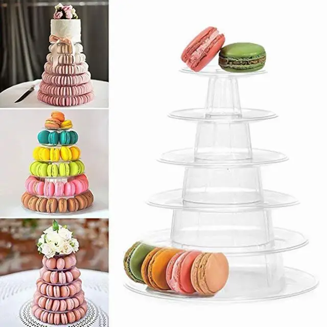 

4/6 Tiers Cupcake Display Rack Holder Macaron Tower Macaroon Display Cake Stand Birthday Party Wedding Decoration Tools