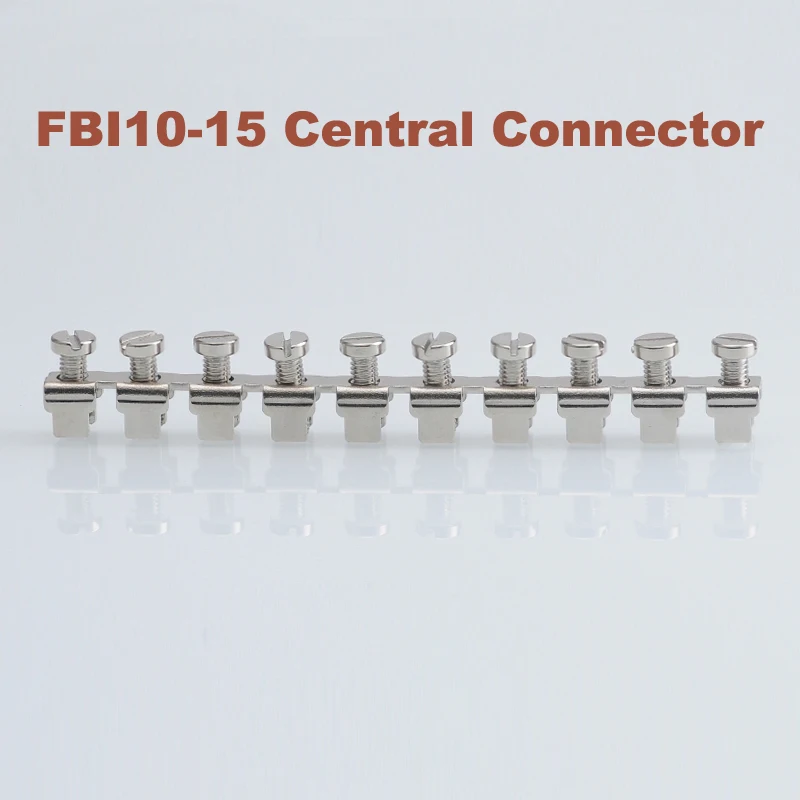 

2Pcs FBI10-15 Central Short Circuit Connection Strip Din Rail Screw Terminal Block Wire Cable Connector UK35N/B Bornier Parts