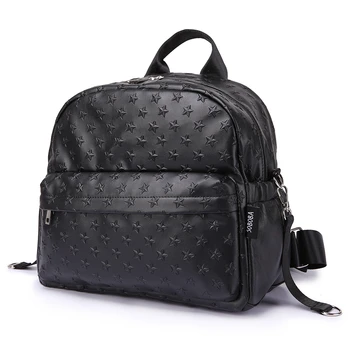 

Soboba 2018 Diaper Bags for Mummy PU Leather Large Capacity Nappy Changing Bag Hanging on Stroller 3D Star Pattern Diaper Bag