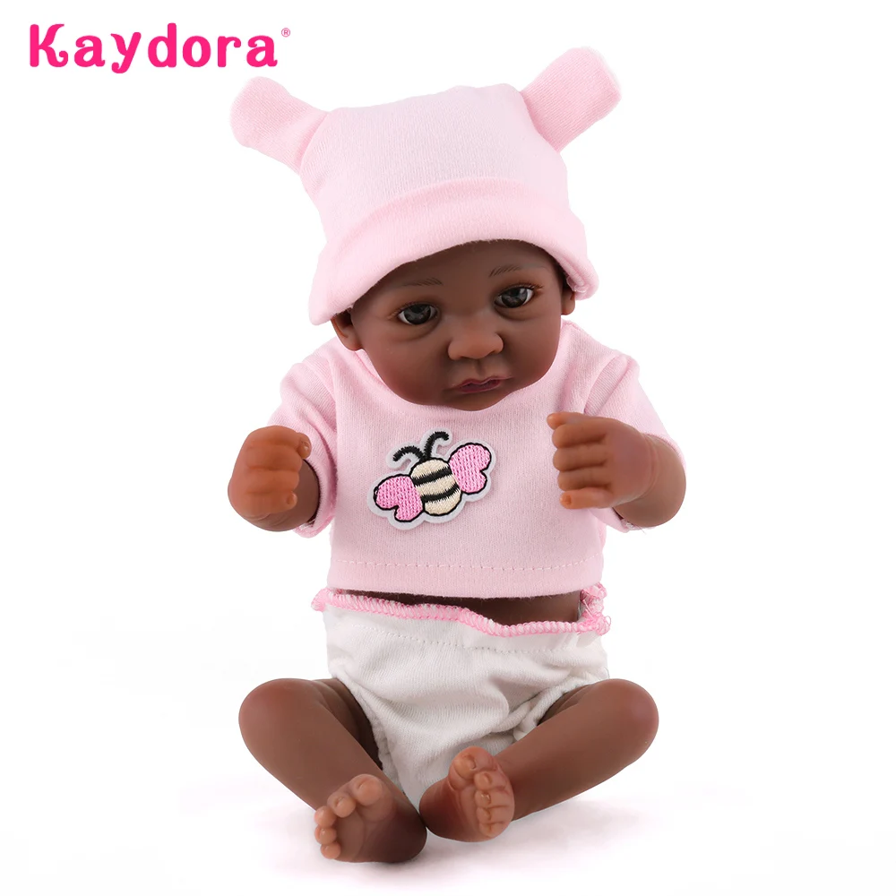Kaydora 25 см Живой Мини полный Силиконовый Reborn Baby куклы ручной работы силиконовые inteiro Детские Игрушки для ванны Bebe кровать Playmate подарки