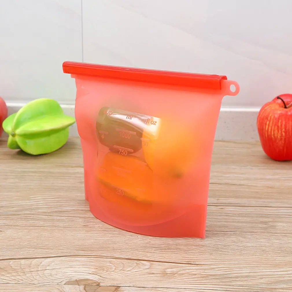 Силиконовая сумка для хранения, вакуумная Герметичная сумка для еды, сумка для хранения еды, холодильник, фрукты