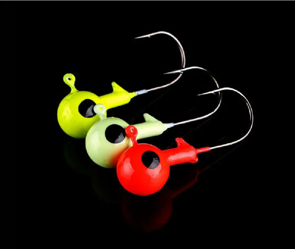 

5pcs 1.8g 2.5g 3.5g 5g 7g 12g 14gLead Hook Luminous Fake Bait Hook Barbed With Soft Bait Soft Bug Lure Bait Fish Hook