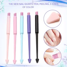 Новинка 5 шт. Полировка Ногтей кварцевое средство для удаления кутикул ручка триммер толкатель Маникюр Педикюр ручка CTN88