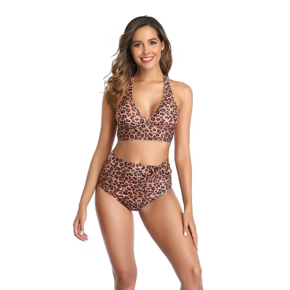 Leopard bikini 2021 women's swimwear women's swimwear sexy bikini suit swimwear high waist swimwear