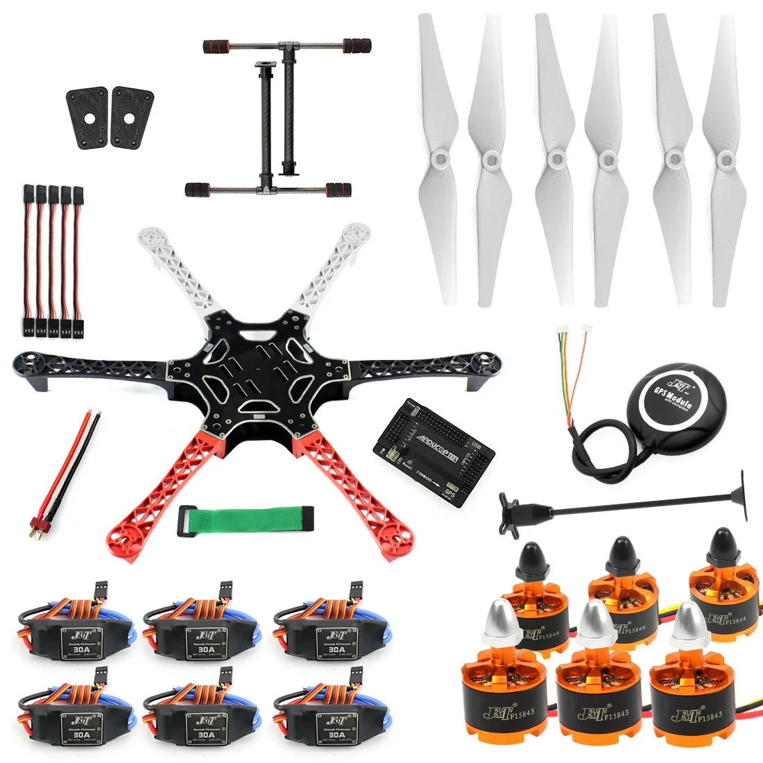 RC Drone MultiCopter  Aircraft Kit F550 Hexa-Rotor Air Frame GPS APM2.8 Flight Control No Battery No TX/RX  F05114-AX