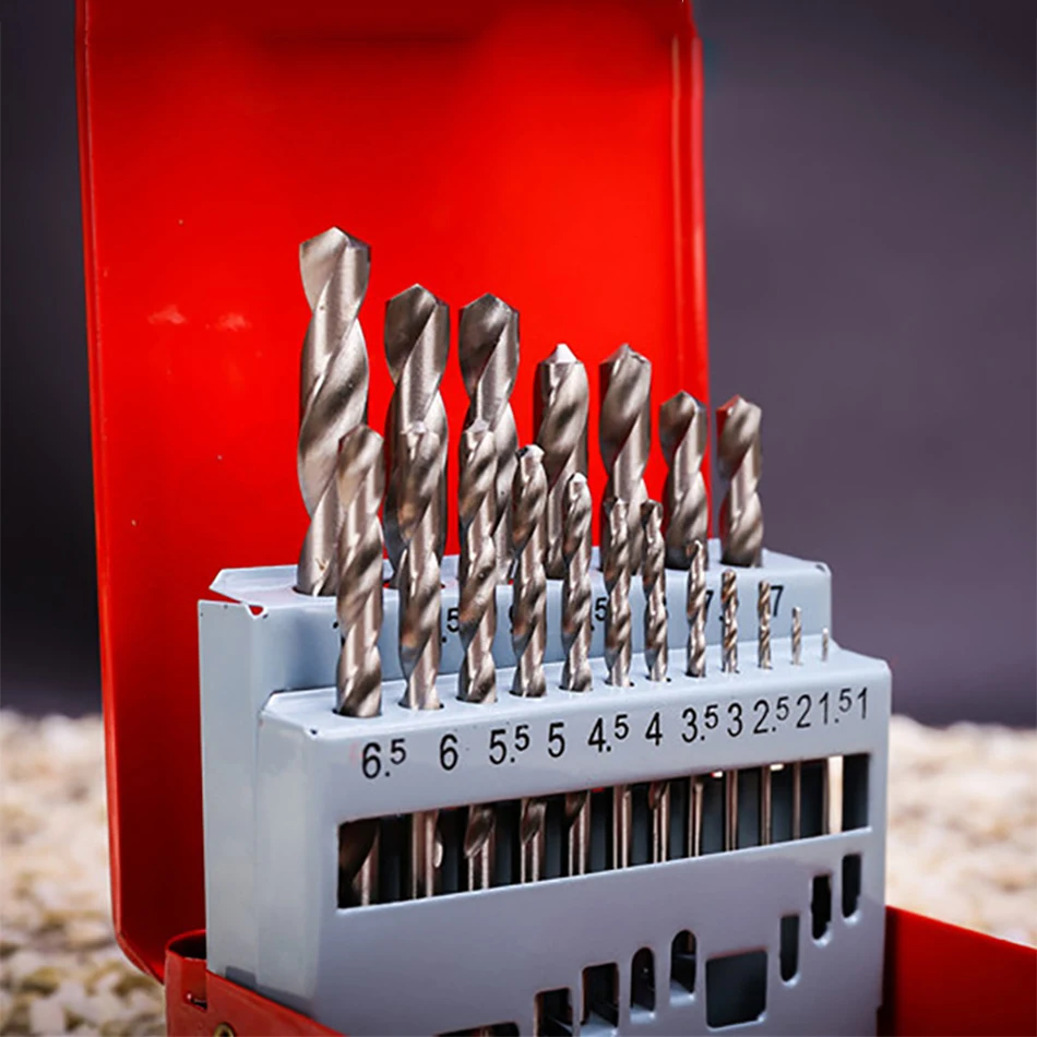 KINDLOV набор спиральных сверл HSS титановые биты открывалка для отверстий резак для листового железа 1,5-13 мм Круглый хвостовик быстрая замена деревообрабатывающий инструмент