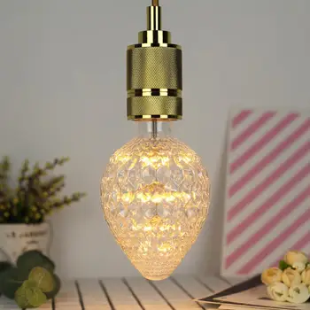 

Creative Led Fireworks Bulb Lamp Retro Strawberry Shaped Light Bulb for Home Party Decoration