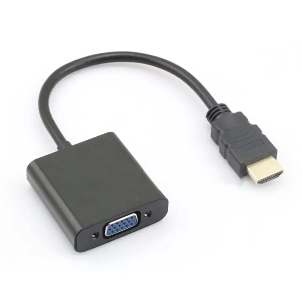 HDMI к VGA конвертер адаптер+ аудиовыход 3,5 мм Full HD 1080P черный белый