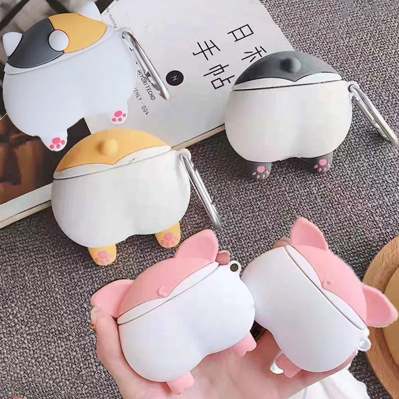 Чехол для наушников Apple AirPods милый мультяшный 3D чехол с изображением собаки щенка