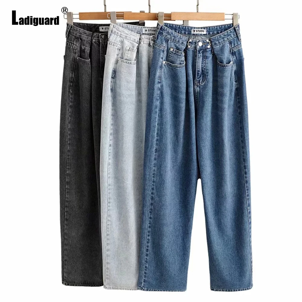 High Cut Women Fashion Jeans Boyfriend Staight Leg Denim Pants sexy fashion jeans Female Stand Pocket Trouser ladies Loose jeans