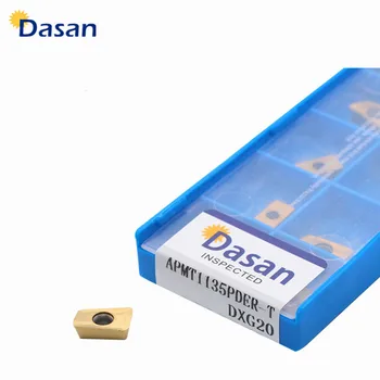 

10pcs APMT1135 PDER T DXG20 APMT1604 Carbide Milling Inserts Lathe CNC Eace Mill Cutter Tool for Steel BAP300 BAP400R