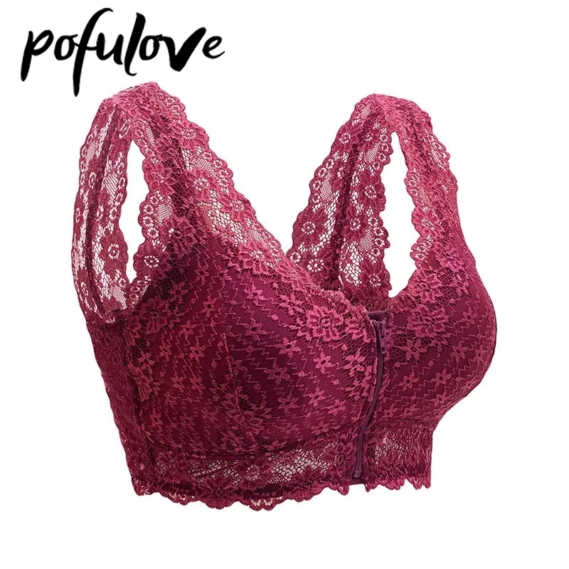 

Front Buckle Bra Plus Size Bra Lace Sexy Bras Seamless Bralette Sleep Tops Sports Bra Push Up Brassiere Front Closure Lingerie