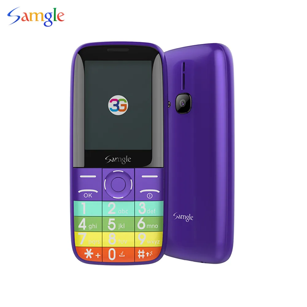 

WCDMA 3G Bar Feature Phone Samgle ZOEY F3 Big Keyboard For Elder Support Whatsapp Facebook Twitter Color Display Torch