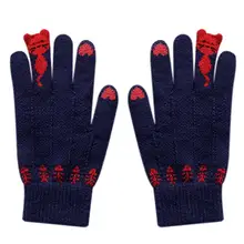 50% hotwinter feminino bonito dos desenhos animados gatos tela de toque luvas dedo cheio malha luvas