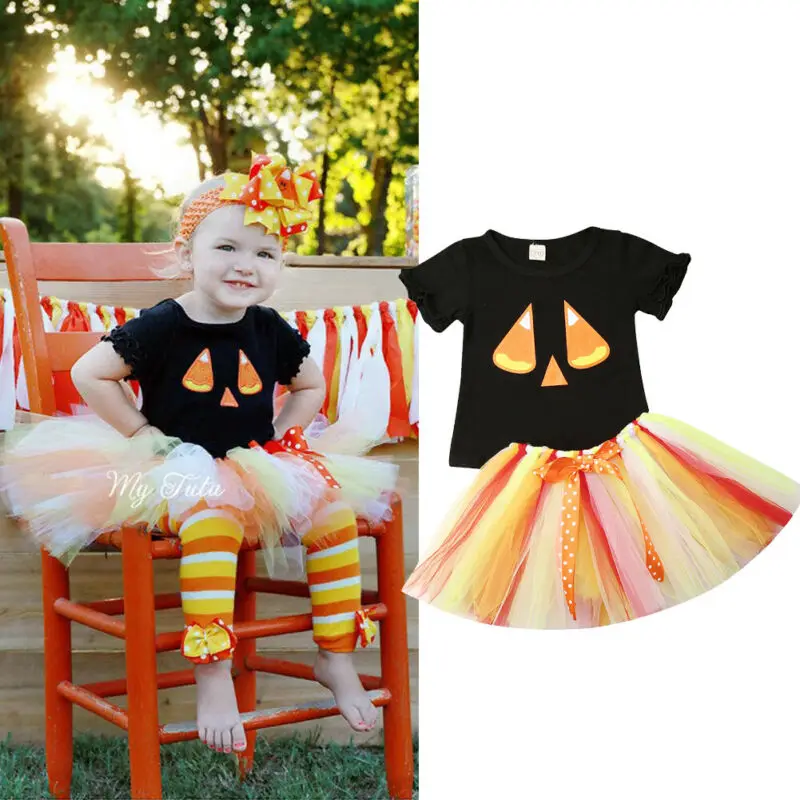 New Halloween Toddler Baby Girl Boy Costume Kid Top My 1st Christmas Romper Mesh Dress Skirt Party Clothes Outfit