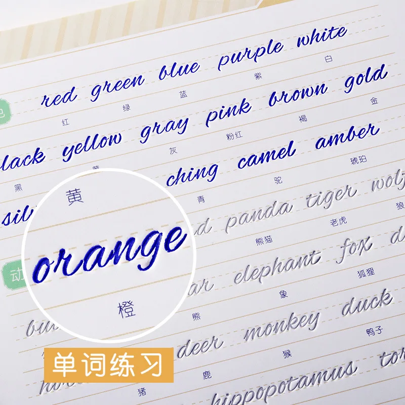 

1 new English handwriting writing Chinese calligraphy notebook adult and children calligraphy practice exercises books
