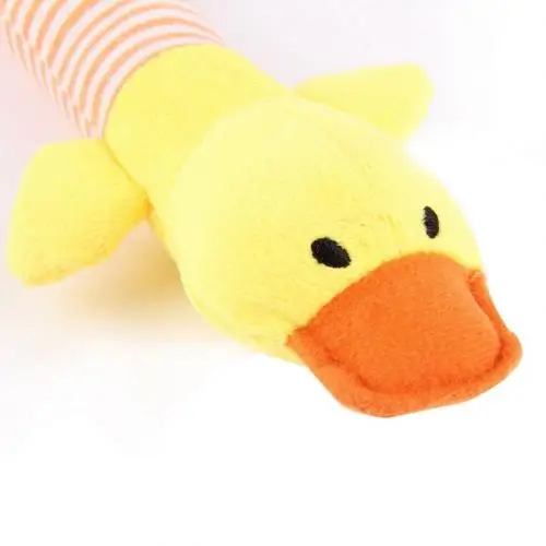 Duck Питомец жевательная игрушка-пищалка для щенков скрипучий плюшевый звук поросенок слон утка мяч собака животные звуковые игрушки - Цвет: Duck