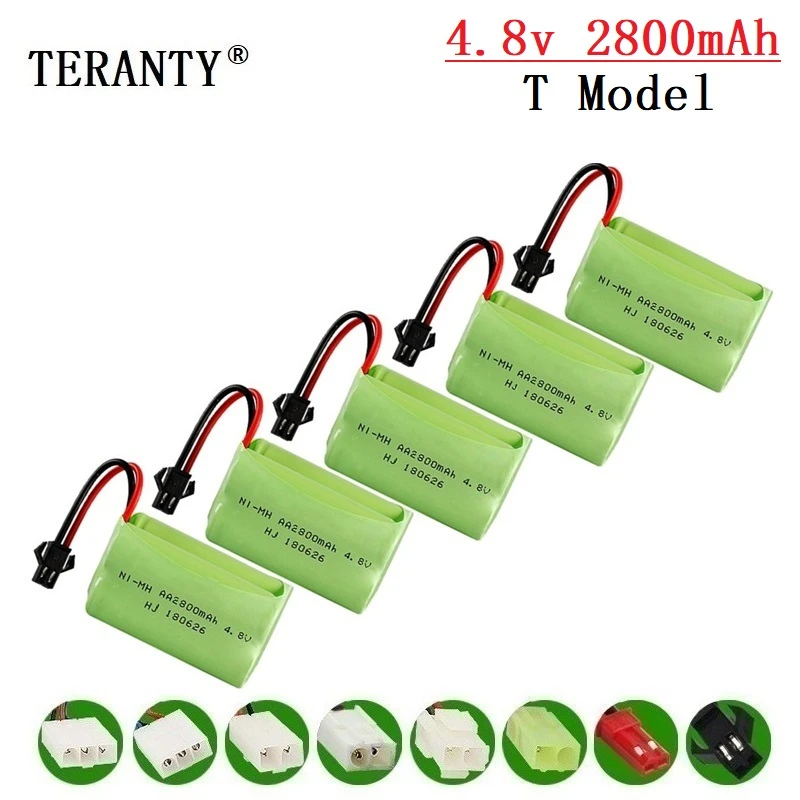 2800mah 4,8 v перезаряжаемая батарея для радиоуправляемых игрушек машинки танки роботы пистолеты лодки AA NiMH батарея 4,8 v 2400mah аккумулятор 1 шт-20 шт