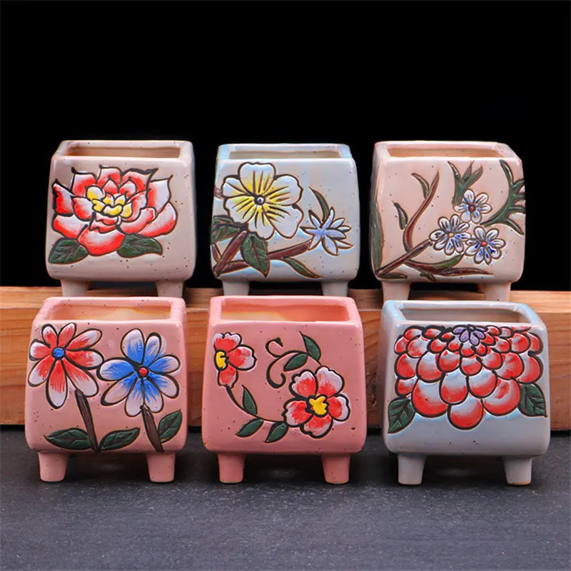 

new Ceramic Succulent Planter Pot vase ceramic jar container plant bottle Potted planting balcony cultivation