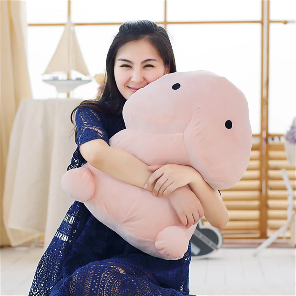 2017 Creative Tricky Plush Cushion 10-50cm Creative Cute Plush Penis Toy Doll Couple Funny Gift Erotic Pillow Cushion Home Deco