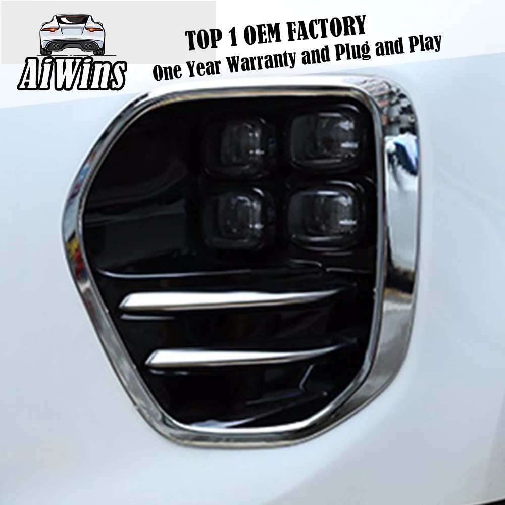 

Car-styling High Quality ABS chrome Front Fog lamp Light Cover Frame Trim For KIA Sportage 2016-2017 Front Fog Lamp Covers Trim