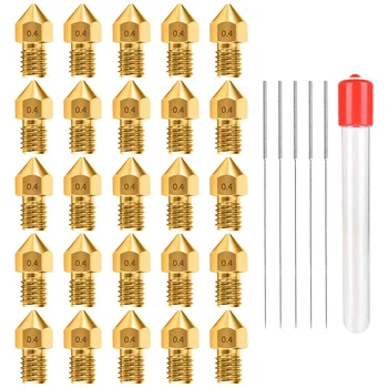 

0.5MM MK8 End Head 3 End Nozzle 25 3D Printer Brass Nozzle Extruder Suitable for Makerbot Creality CR-10