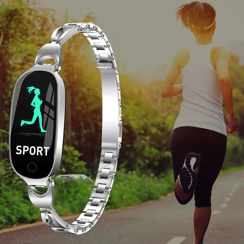 F18 Smart Bracelet Sports Heart Rate Sleep Monitoring Step Bracelet Waterproof Female Physiological Reminder Sport Bracelet