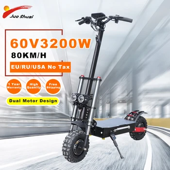 Online 11inch Offroad Elektro-roller Erwachsene 60V 3200W Starke Leistungsfähige 2020 Neue Faltbare Elektrische Fahrrad Falten Hoverboad Fahrrad Roller