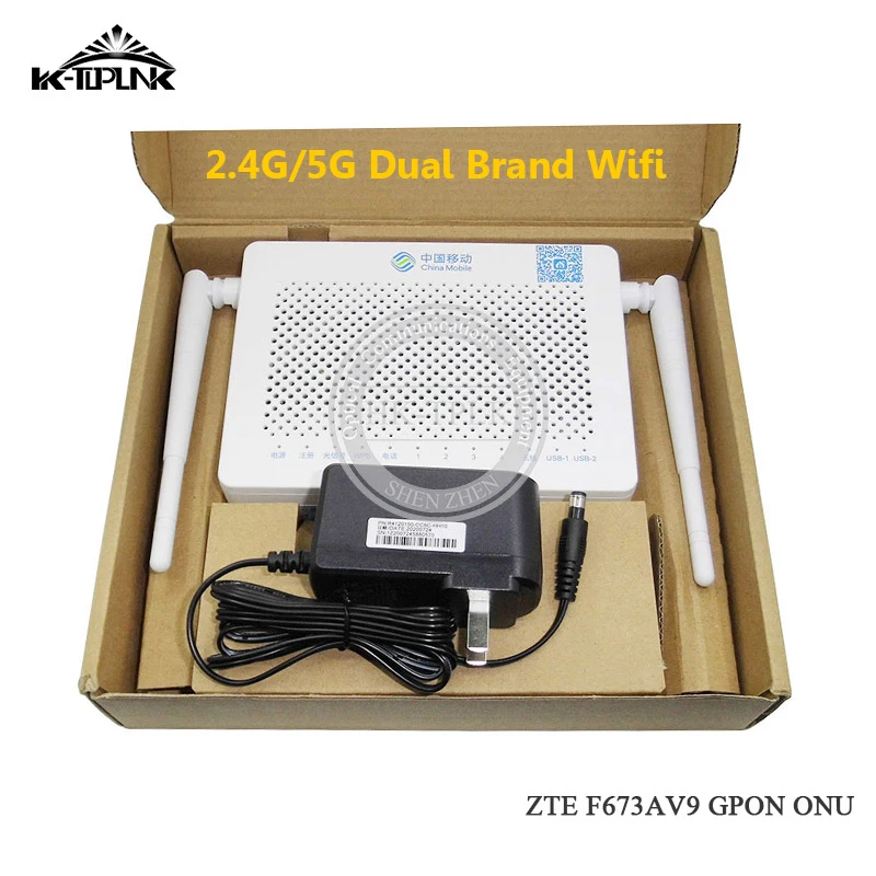 Новинка оригинальный ZTE F673AV9 GPON ONU ONT 4GE + 1 горшок 2USB Wifi 2 4G/5G двойной бренд