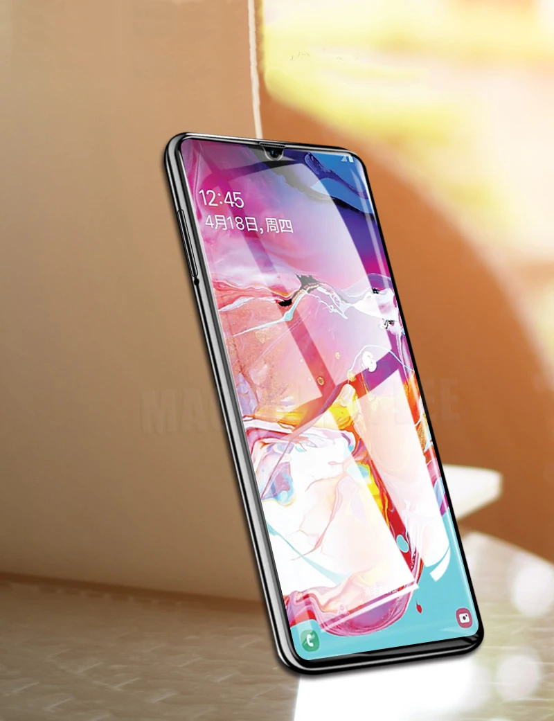 Полностью проклеенное закаленное стекло для samsung Galaxy A30 A50 A10, Защита экрана для samsung M10 M20 M30 A40 A60 A70 A80 A90, стекло