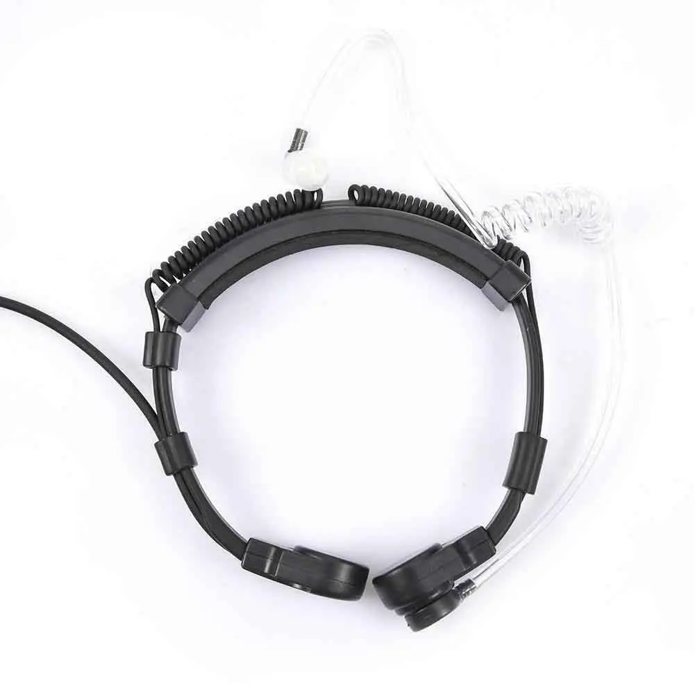 Hands-free горла микрофон PTT Портативный Воздушный Акустическая трубка Walkie Talkie наушники выдвижной радио водонепроницаемый для Baofeng A58 UV-9R