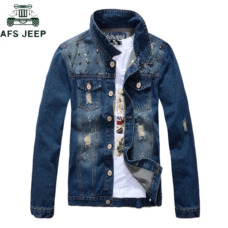 

Autumn Men's Denim Jackets Casual Slim Fits Solid Color Jean Jacket Coats Male Cowboy Fashion Brand Clothing jaqueta masculina