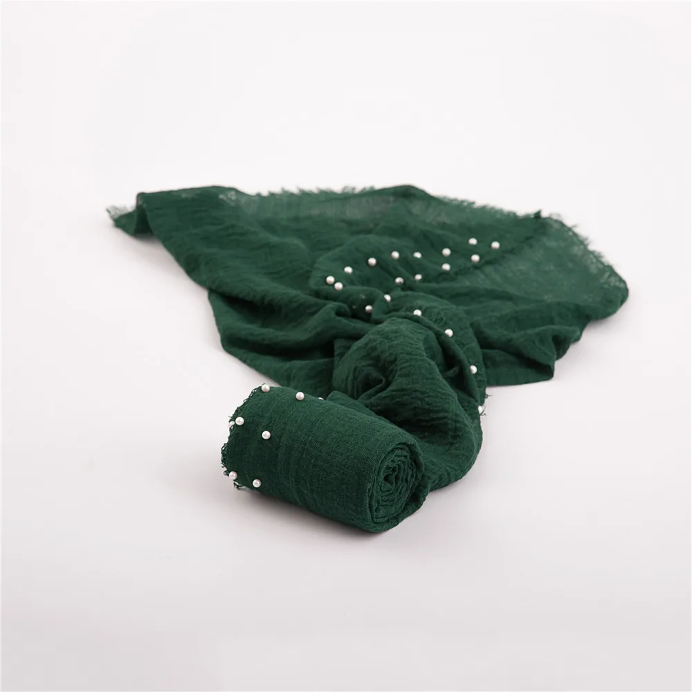 dark green Многофункциональный Мягкий реквизит для фотосъемки новорожденных, одеяло для фотосъемки детей, мусульманские обертывания с жемчугом и бисером - Цвет: dark green
