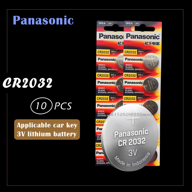 10 шт. бренд Новая батарея для цифрового фотоаппарата PANASONIC cr2032 3v кнопочная ячейка батарейки-таблетки для мобильного часо-компьютер cr 2032