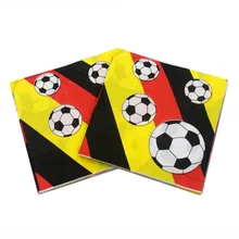 [Доступно в настоящее время] Цветная салфетка с принтом Футбол Спорт Футбол Кубок мира Бар Ресторан украшение