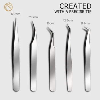 

1pc Eyelash Tweezers Stainless Eyebrow Tweezer Lash Extension Tweezer Grafting Makeup Tools Accurate Tweezers Set Pinzas Depilar